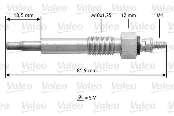 Bougie de préchauffage VALEO ref. 345205