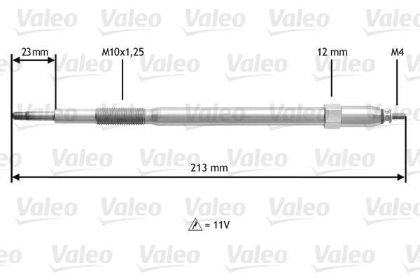 Jeu de 4 bougies de préchauffage VALEO 345221