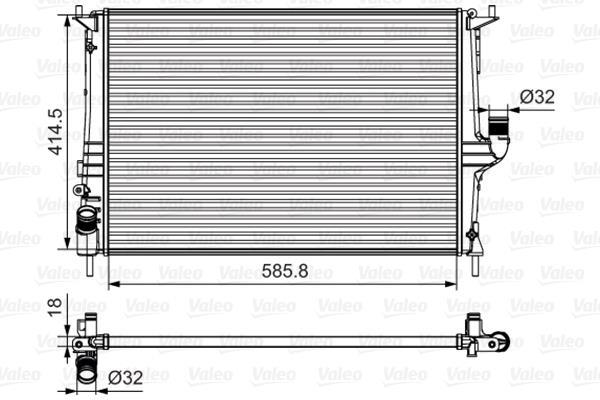 Radiateur moteur (Radiateur de refroidissement) VALEO ref. 700801