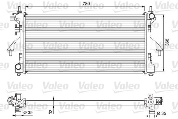 Radiatore Motore VALEO 731782 In Alluminio, Larghezza 600 Mm, Altezza 362 Mm, Spessore 40 Mm, Con Alloggiamento In Plastica - 3
