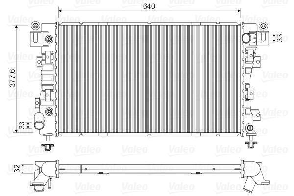 Radiateur moteur (Radiateur de refroidissement) VALEO ref. 731148