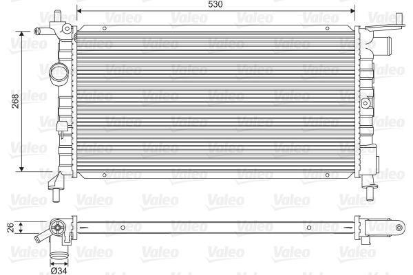 Radiateur moteur (Radiateur de refroidissement) VALEO 732606