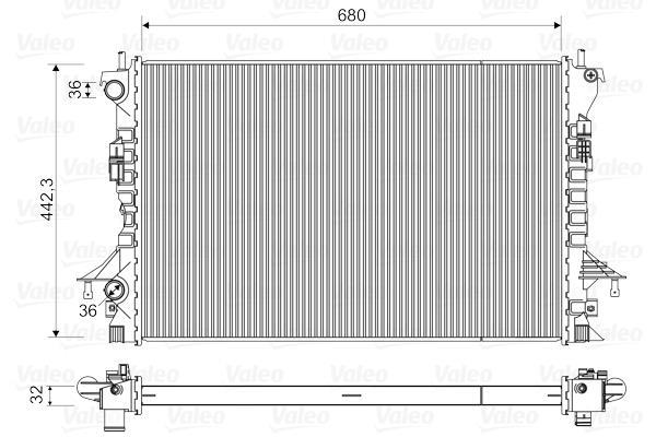 Radiateur moteur (Radiateur de refroidissement) VALEO ref. 735489