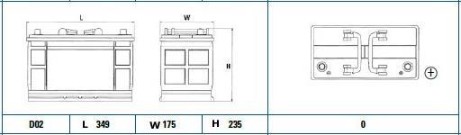 Batterie (de voiture) TUDOR 110.0 - ref. TG1102