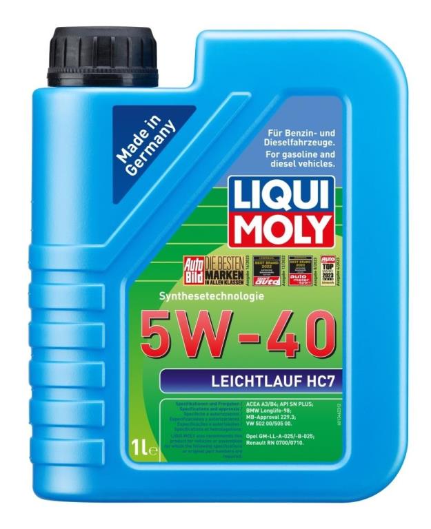 Huile moteur LIQUI MOLY LEICHTLAUF HC7 5W-40 1L - ref. 2308