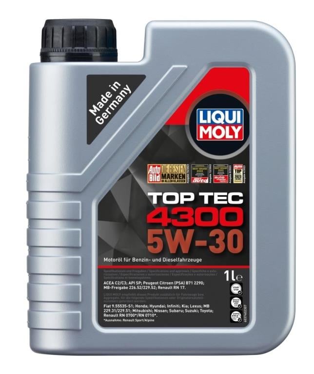 Huile moteur LIQUI MOLY TOP TEC 4300 5W-30 1L - ref. 2323
