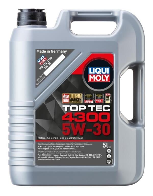 Huile moteur LIQUI MOLY TOP TEC 4300 5W-30 5L - ref. 2324