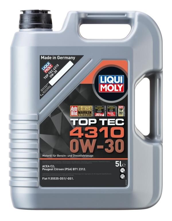 Óleo motor LIQUI MOLY TOP TEC 4310 0W-30 5L - ref. 2362