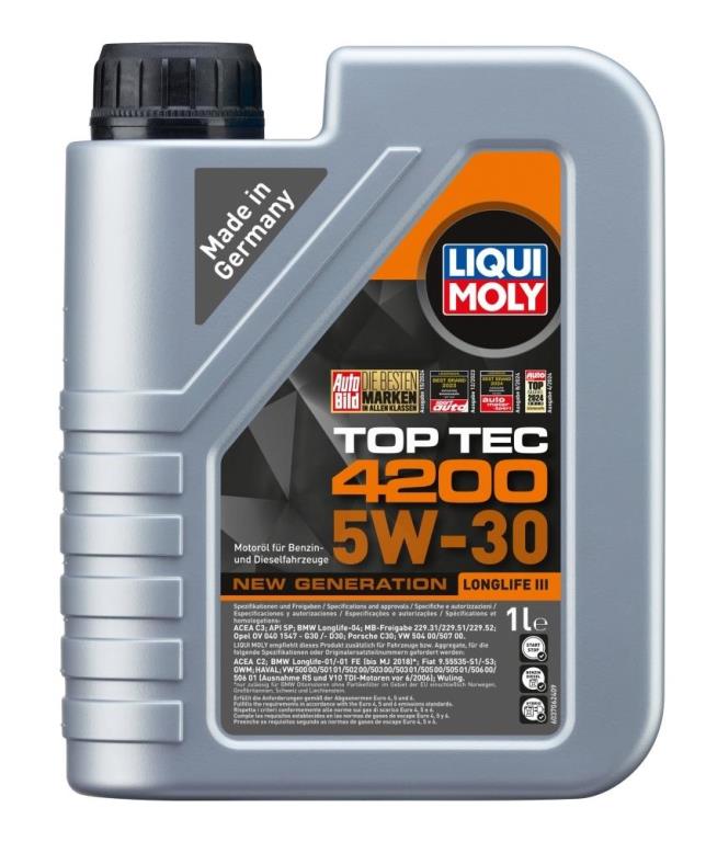 Huile moteur LIQUI MOLY TOP TEC 4200 5W-30 1L - ref. 8972