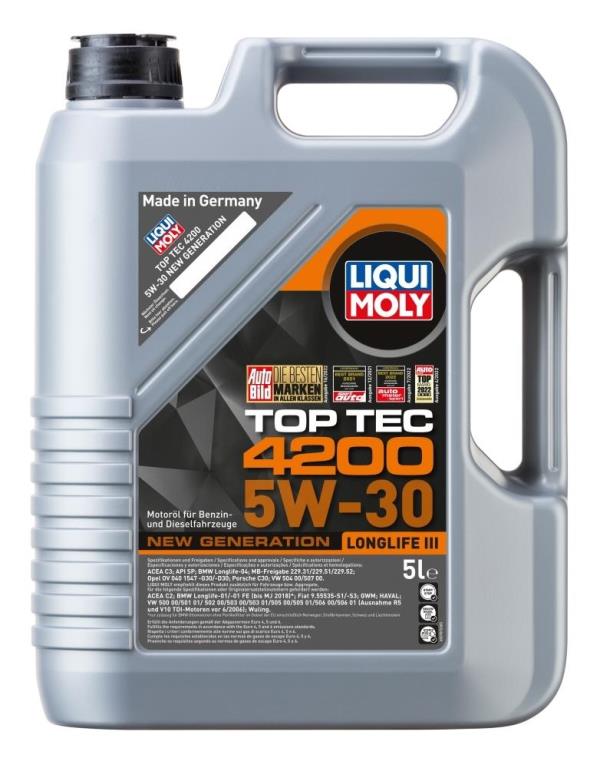 Huile moteur LIQUI MOLY TOP TEC 4200 5W-30 5L - ref. 8973