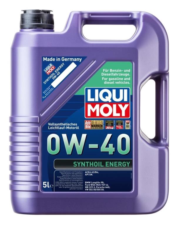 Huile moteur LIQUI MOLY SYNTHOIL ENERGY 0W-40  5L - ref. 9515