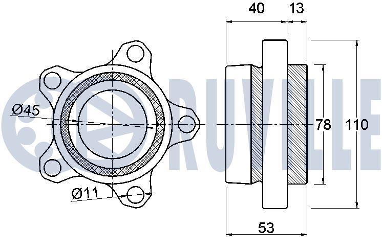 Roulement de roue RUVILLE 220989