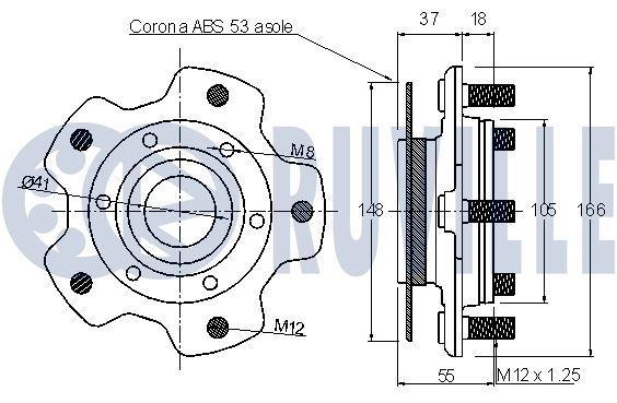 Cojinete de rueda RUVILLE 221401