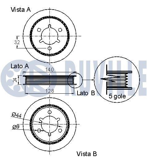 Polia do amortecedor RUVILLE ref. 520128