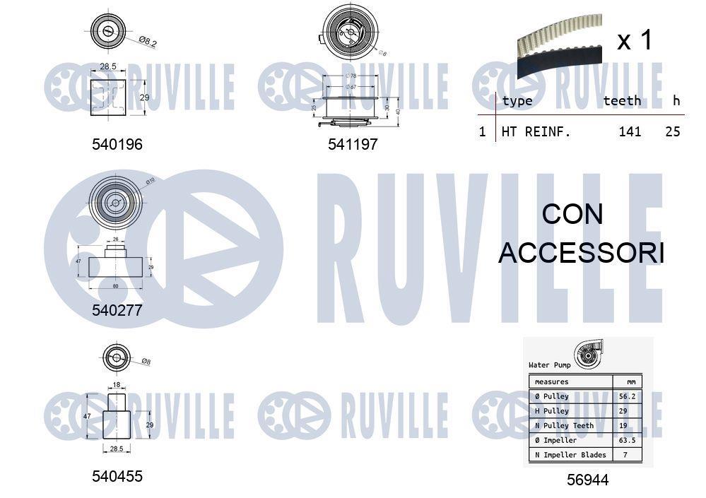 Kit de distribuição RUVILLE ref. 5500591