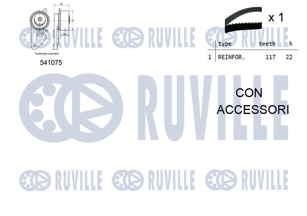 Kit de distribution (Kit courroie de distribution) RUVILLE ref. 550064