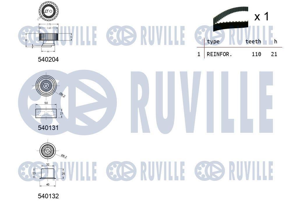 Kit de distribution (Kit courroie de distribution) RUVILLE ref. 550130