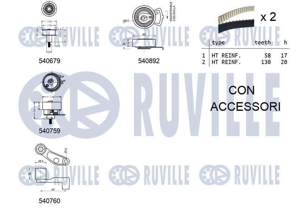 Kit de distribution RUVILLE ref. 550136