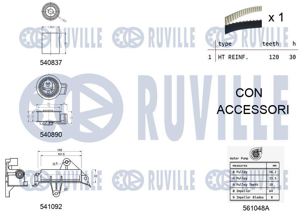 Kit de distribuição RUVILLE ref. 5501381