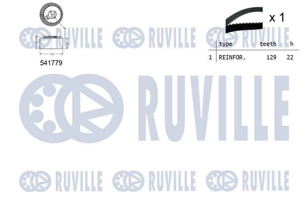 Kit de distribution (Kit courroie de distribution) RUVILLE ref. 550264