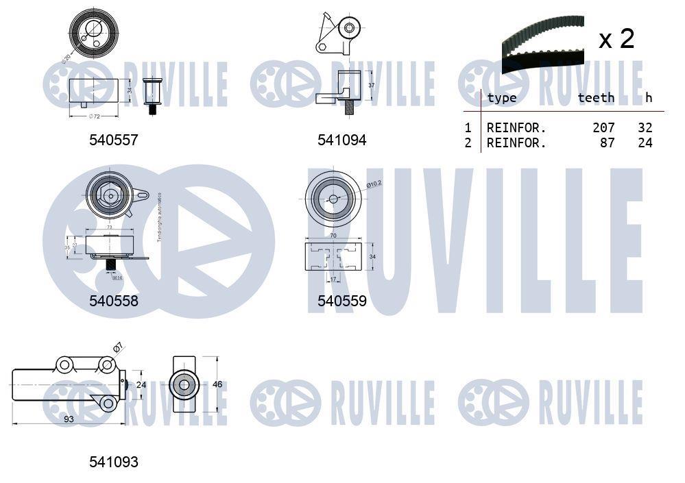 Kit de distribuição RUVILLE ref. 550285