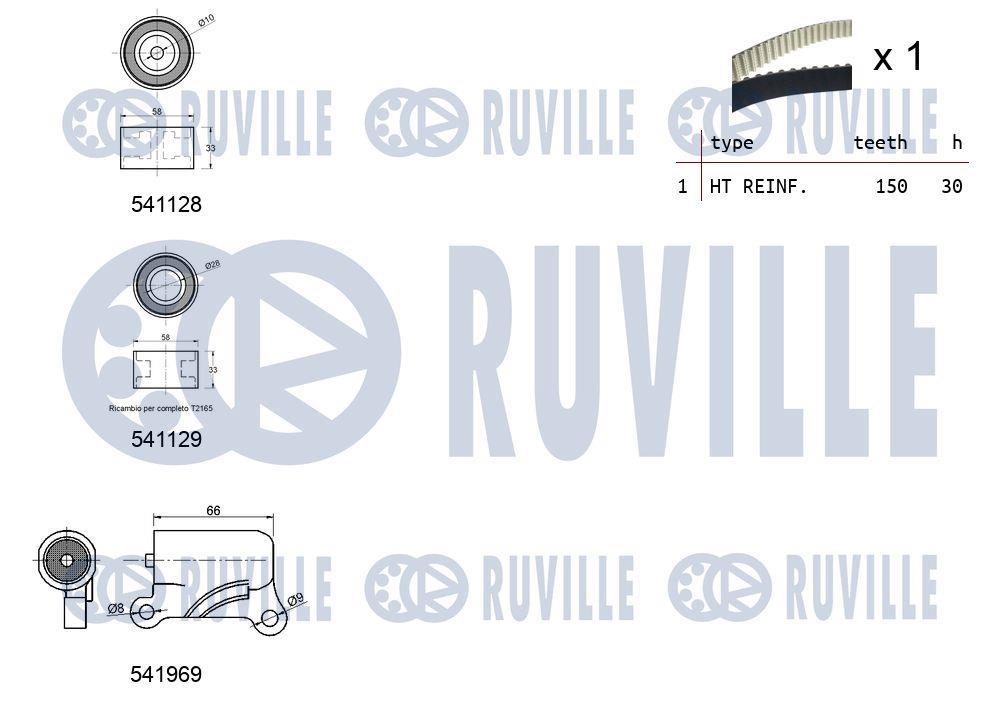 Kit de distribution (Kit courroie de distribution) RUVILLE ref. 550469