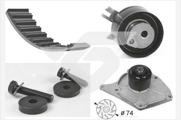 Bomba de agua + kit correa distribución HUTCHINSON ref. KH 101WP63