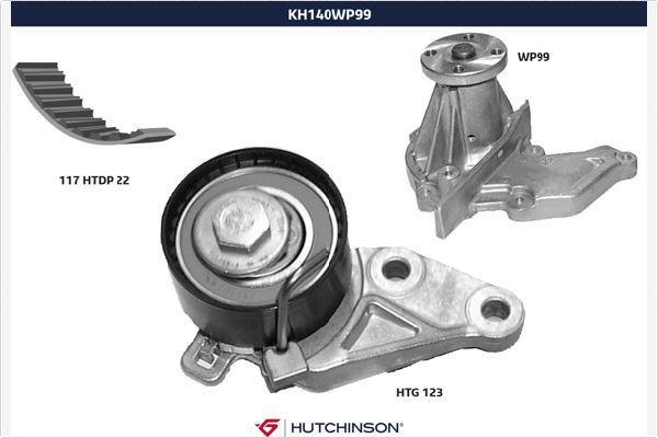 Kit de distribuição HUTCHINSON ref. KH 140WP99