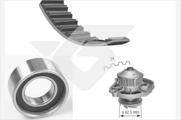 Bomba de agua + kit correa distribución HUTCHINSON ref. KH 146WP40