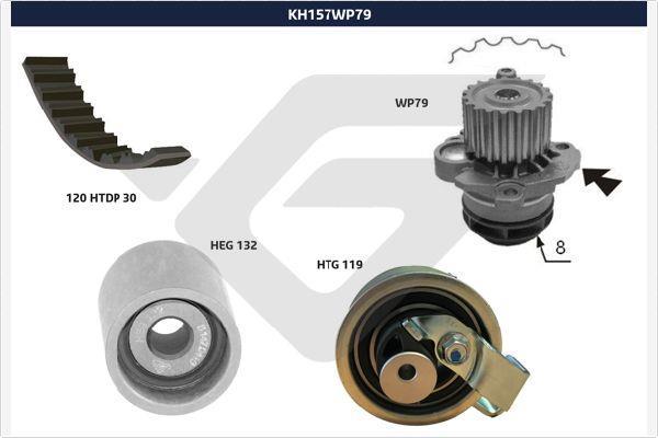 Kit de distribuição HUTCHINSON ref. KH 157WP79