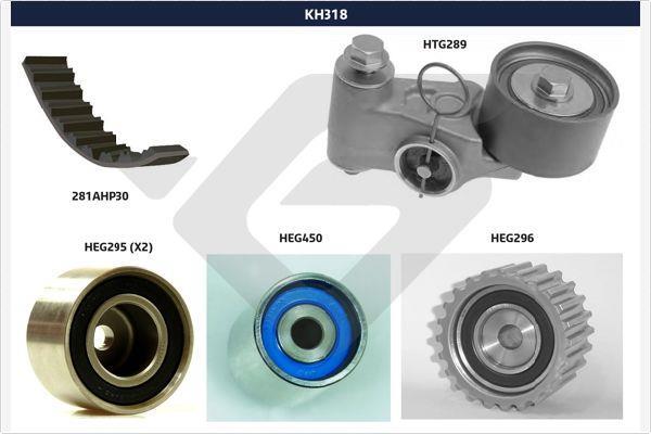 Kit de distribution (Kit courroie de distribution) HUTCHINSON ref. KH 318