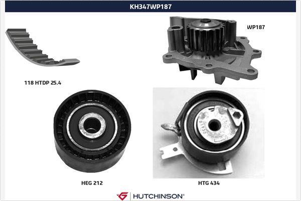 Kit de distribuição HUTCHINSON ref. KH 347WP187