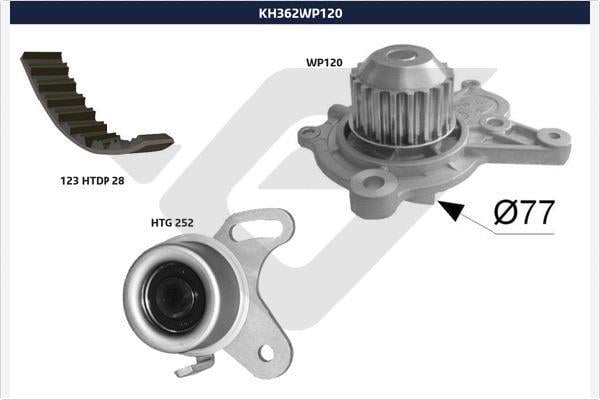 Kit de distribuição HUTCHINSON ref. KH 362WP120