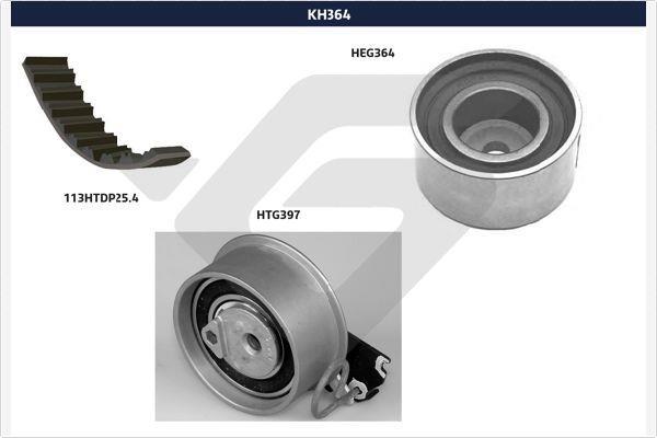 Kit de distribution (Kit courroie de distribution) HUTCHINSON ref. KH 364