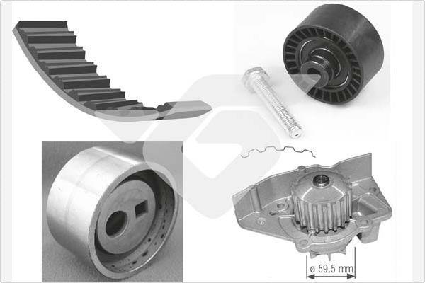 Bomba de agua + kit correa distribución HUTCHINSON ref. KH 46WP27