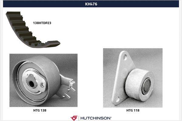 Kit de distribution (Kit courroie de distribution) HUTCHINSON KH 476