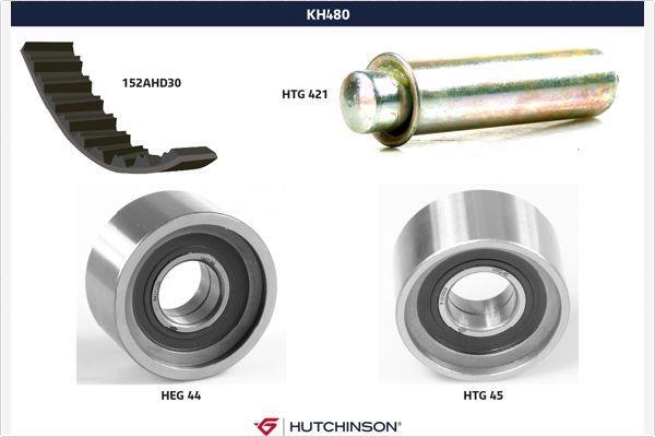 Kit de distribution (Kit courroie de distribution) HUTCHINSON ref. KH 480