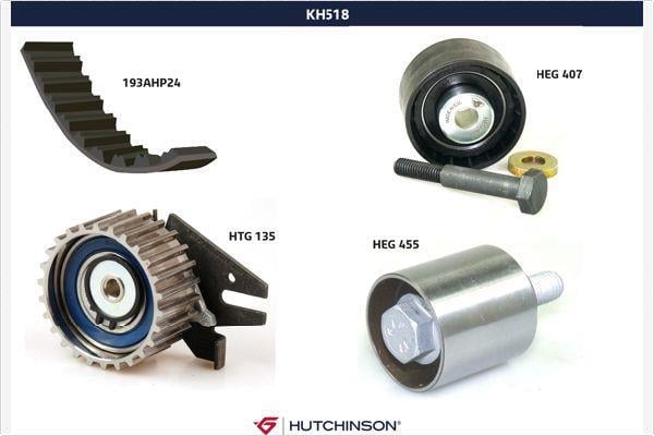 Kit de distribution (Kit courroie de distribution) HUTCHINSON ref. KH 518