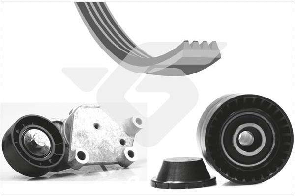 Kit de courroie d'accessoire (Courroie d’alternateur) HUTCHINSON KHV 132