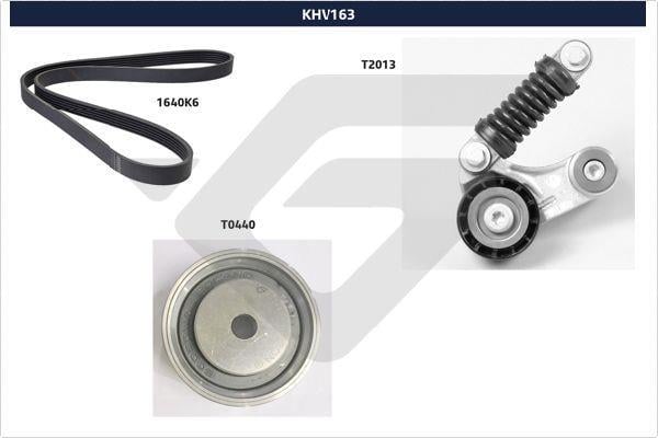 Kit de courroie d'accessoire (Courroie d’alternateur) HUTCHINSON KHV 163
