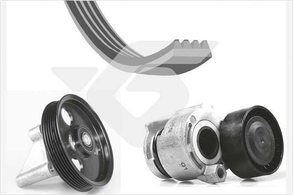 Kit de courroie d'accessoire (Courroie d’alternateur) HUTCHINSON KHV 209