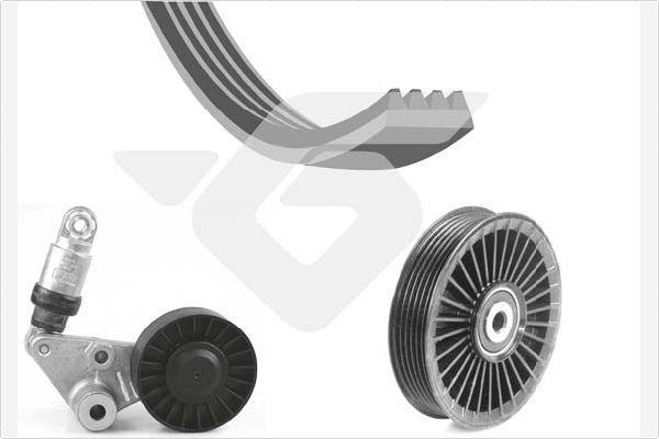 Kit de courroie d'accessoire (Courroie d’alternateur) HUTCHINSON KHV 216