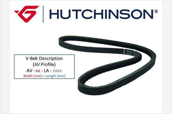 Correa trapezoidal nervada HUTCHINSON ref. AV 10 La 670
