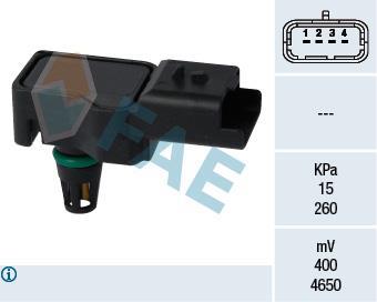 Sensor, presión colector de admisión FAE ref. 15075