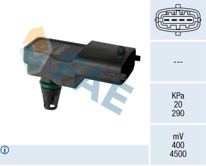 Sensor, presión colector de admisión FAE ref. 15174