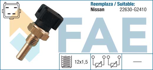 Sonde de température, liquide de refroidissement FAE ref. 33210