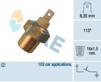 Interruptor de temperatura, testigo de líquido refrigerante FAE ref. 35070