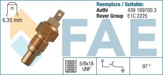 Interruptor de temperatura, testigo de líquido refrigerante FAE ref. 35090