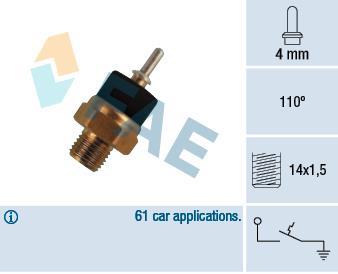 Interruptor de temperatura, testigo de líquido refrigerante FAE 35780