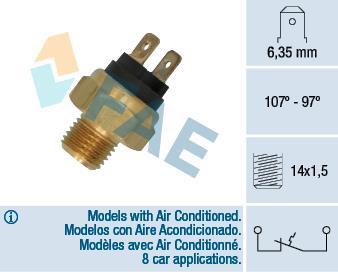 Interrupteur de température, ventilateur de radiateur FAE ref. 36030